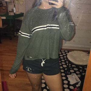 Hollister Stripe Waffle Boyfriend T-shirt